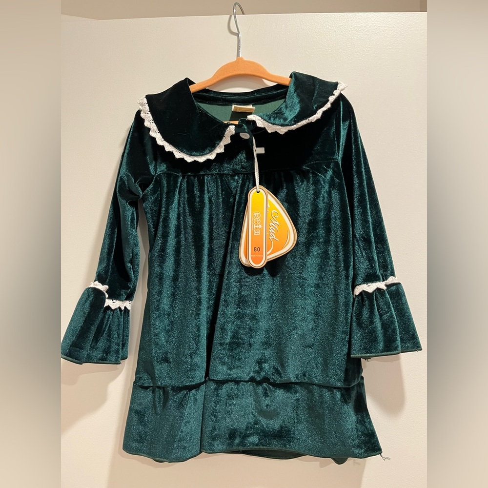 Green Velvet Holiday Dress